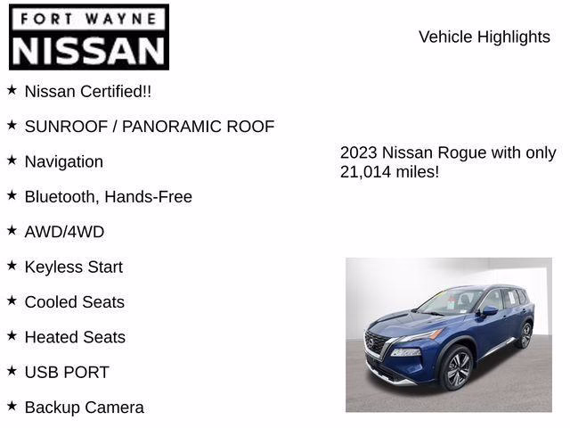 Certified 2023 Nissan Rogue Platinum
